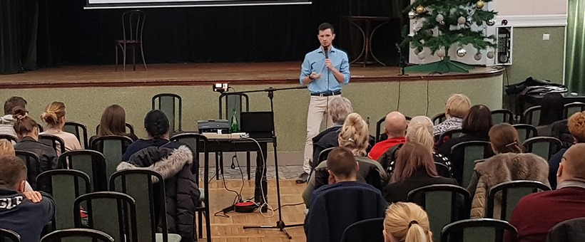 Michał Vogel podczas szkolenia