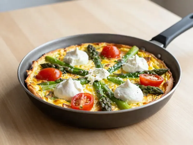 Frittata ze szparagami i mascarpone