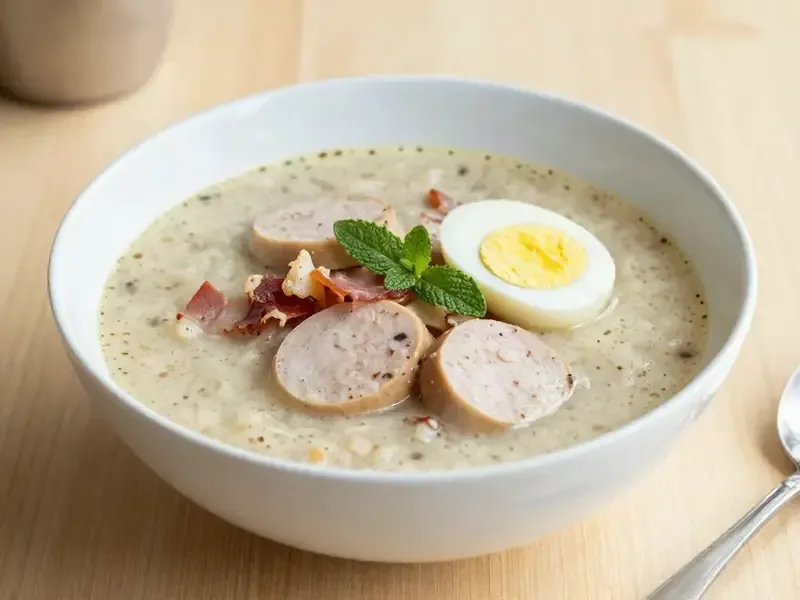 Żurek na soku z kiszonek · 35 min · 490 kcal